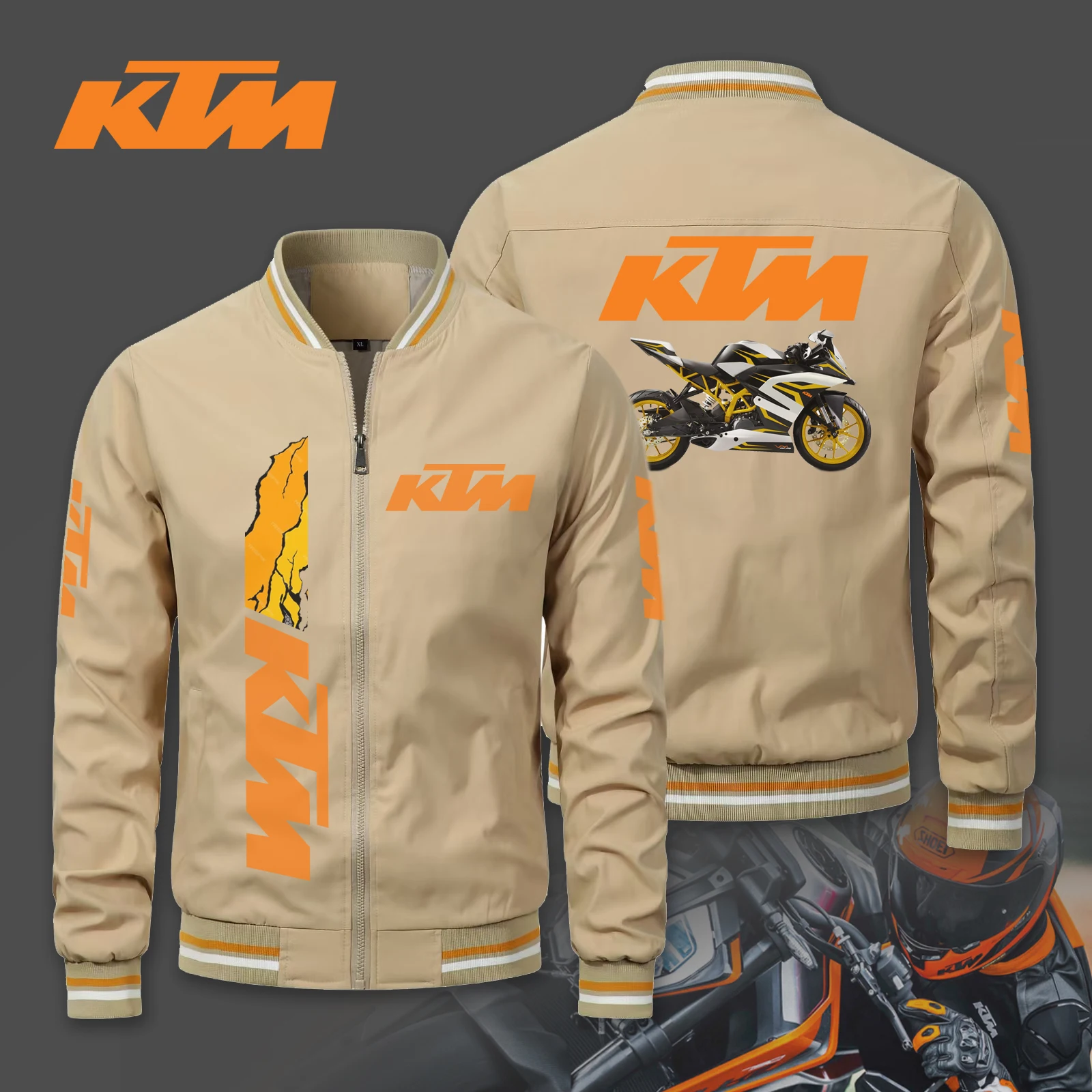 2024 new men\'s sports motorcycle racing KTM jacket high-quality outdoor riding motorcycle jacket KTM clothing men\'s jacket