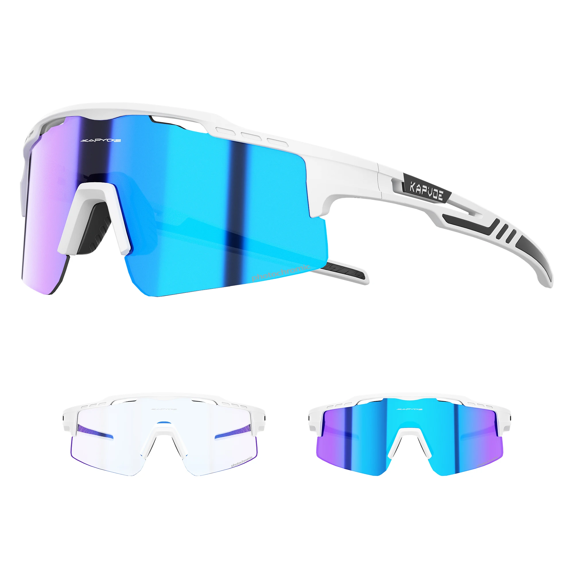 Kapvoe Outdoor Photochrome Fahrrad Sport Brille Männer Frauen Rennrad Sonnenbrille UV400 MTB Radfahren Eyewea Schutzbrillen