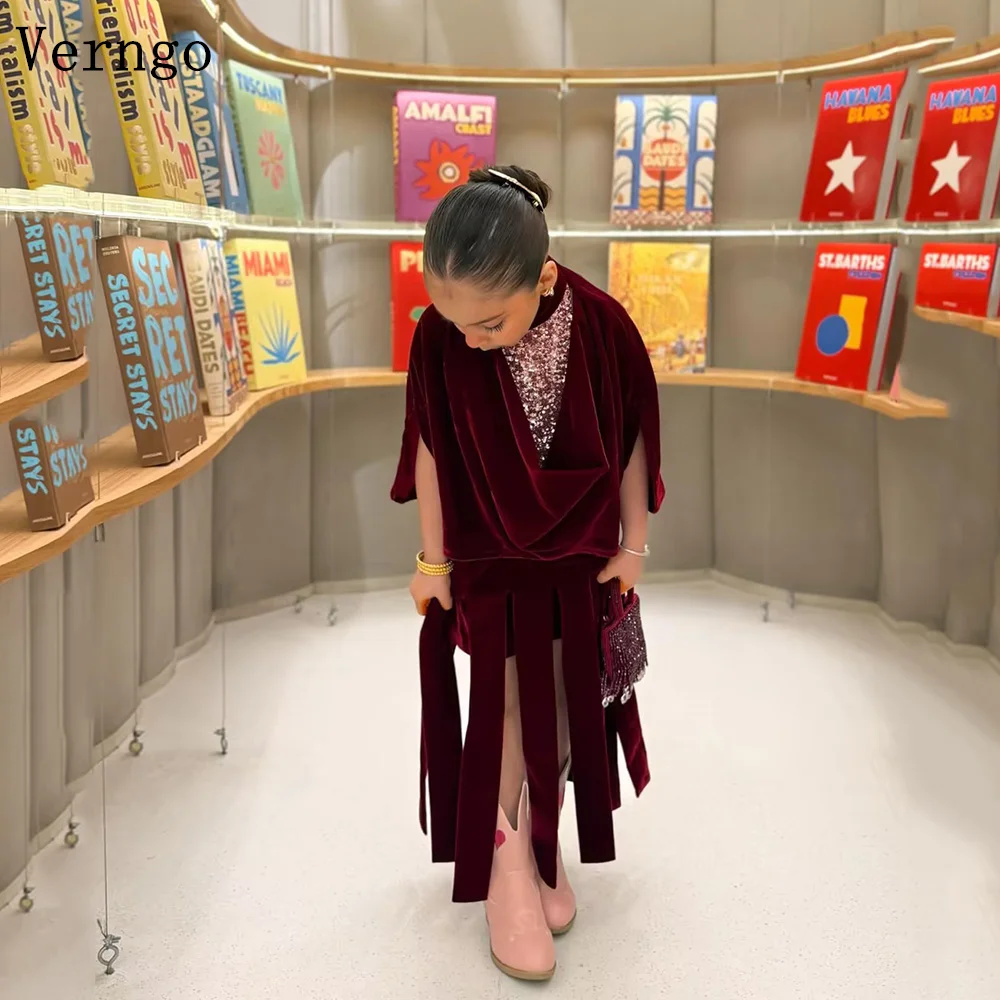 verngo-mini-abito-formale-in-velluto-bordeaux-per-bambina-collo-alto-mezze-maniche-vestito-da-festa-a-trapezio-abiti-da-ballo-per-celebrita-personalizzabili