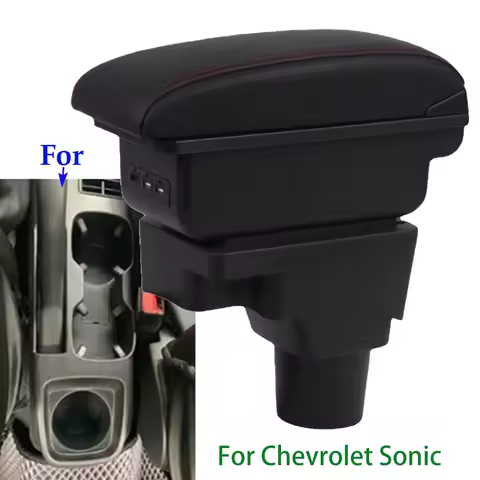 For Chevrolet Sonic Armrest Box For Chevrolet Aveo Lova T250 T300 Car Armrest AutoStorage Box Dedicated Interior Car Accessories