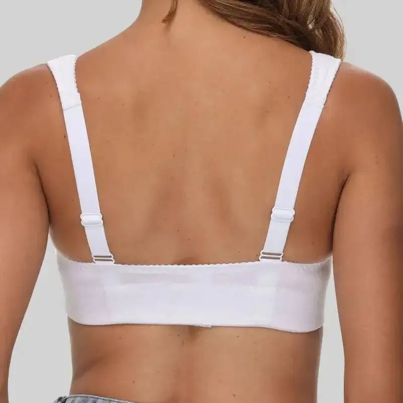 75A-120D Ultra Thin Lace White Front Button Large Plus Size Lingerie For Women Bra Women\'s Underwear Brassiere Femme