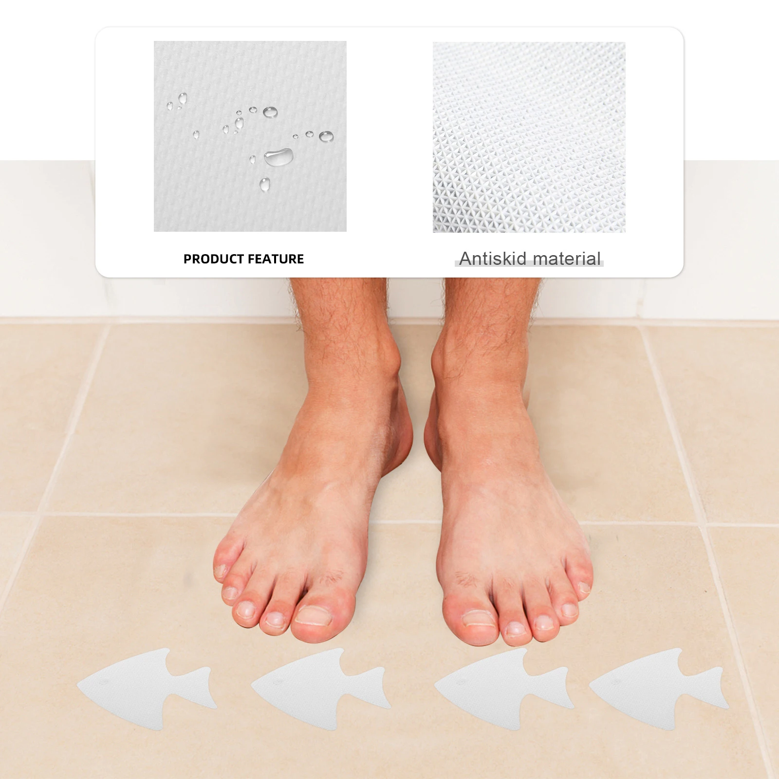 

20pcs Non Slip Bathtub Sticker Anti Skid for Bathroom Pool Stairs Ladder Steps Floor Safety Grip Adhesive