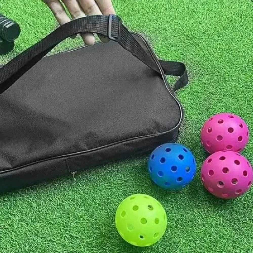Portable Pickle Racket Bag Professional Large Capacity Pickleball Paddle Bag Solid Color Lightweight Racket Organizer Sports