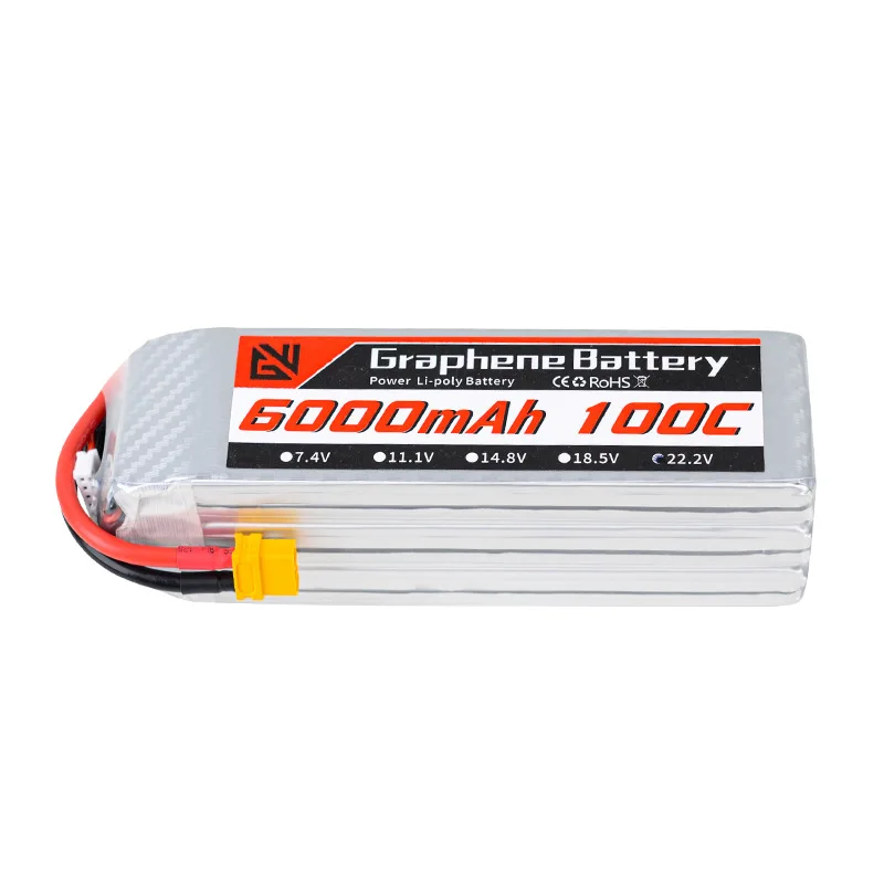 Lipo batterie 22,2 V 6000mAh c hohe Entladung große Kapazität 6s für 7 Zoll 8 Zoll 9 Zoll fpv Renn drohne Quadcopter lang