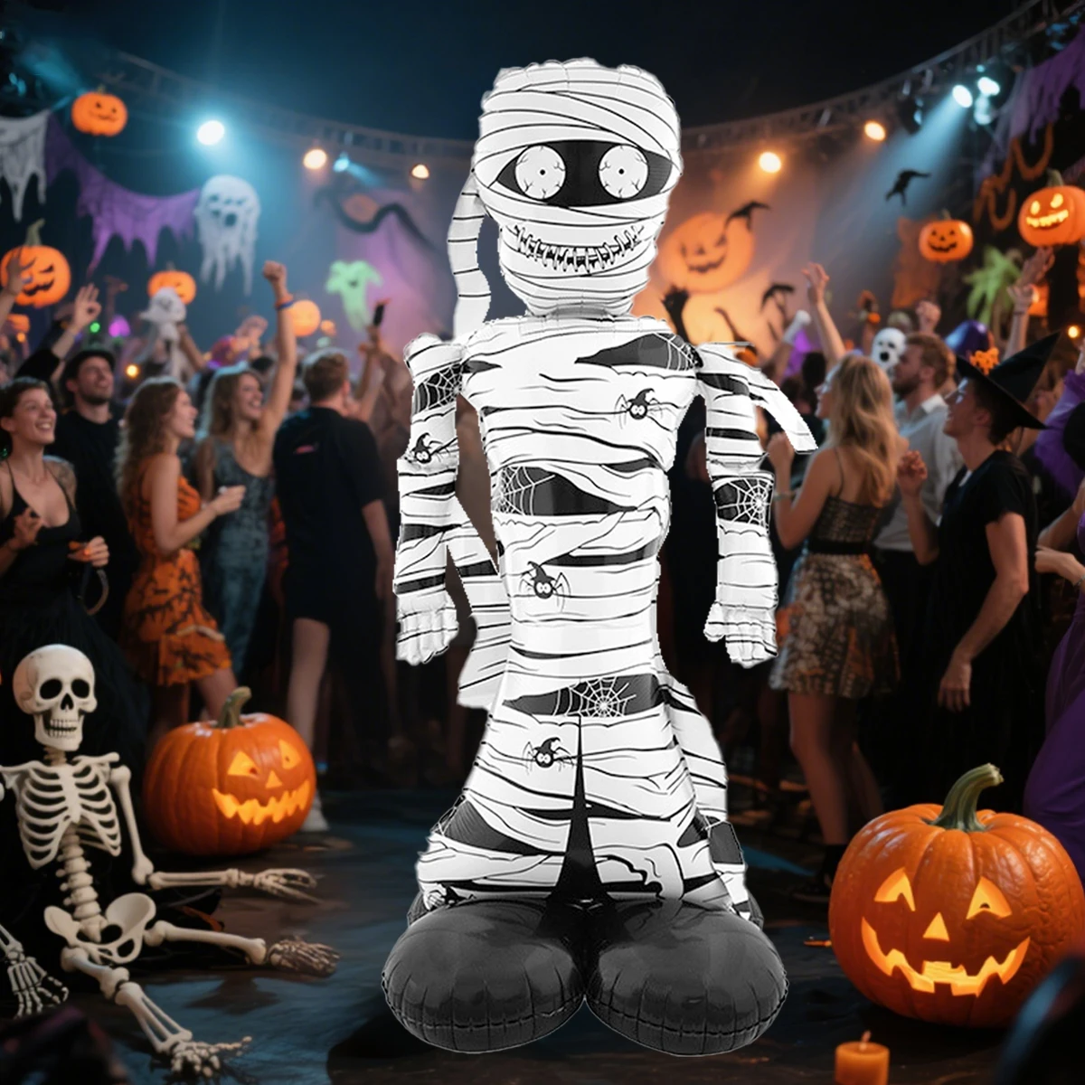 Cartoon Halloween Stil Aluminium Film Ballon Geist Kürbis Schädel Aluminium Film Ballon Halloween Trick Party Dekoration – Detail 9