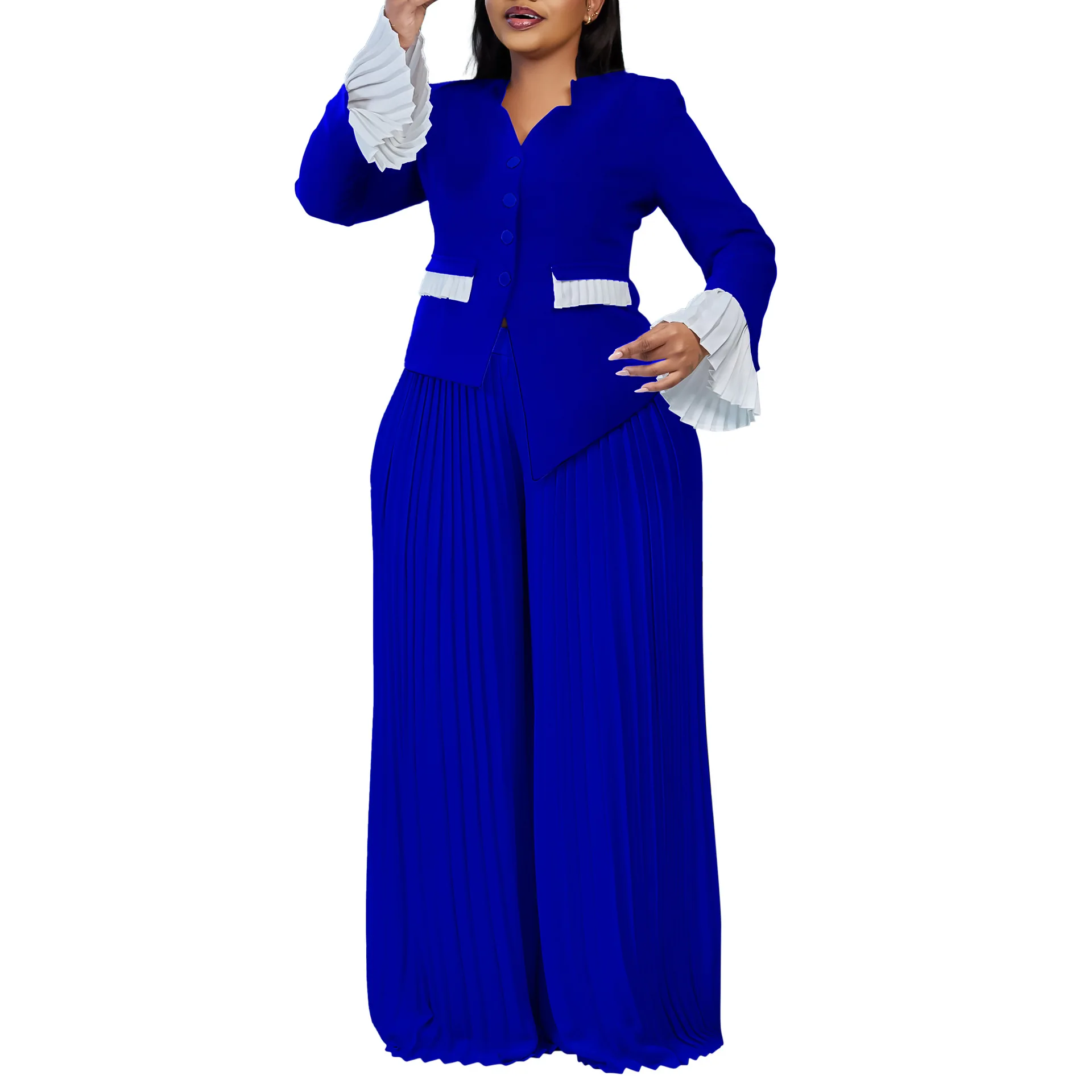 

2025 2 Piece Women Set Dashiki African Clothes New Fashion Long Sleeve Top And Pants Suit Party Lady Matching Sets