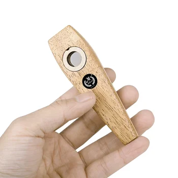 SLADE Wooden Kazoo Whistle Portable Woodwind Kazoo Musical Instrument for Party Flute Harmonica Guitar Companion Beginner Gifts