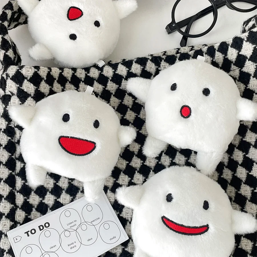 Hayao Miyazaki Cute Walla Walla Plush Pendant Creative White Round Accessory Keychain Dumpling Doll Charm Bag Pendant Gifts
