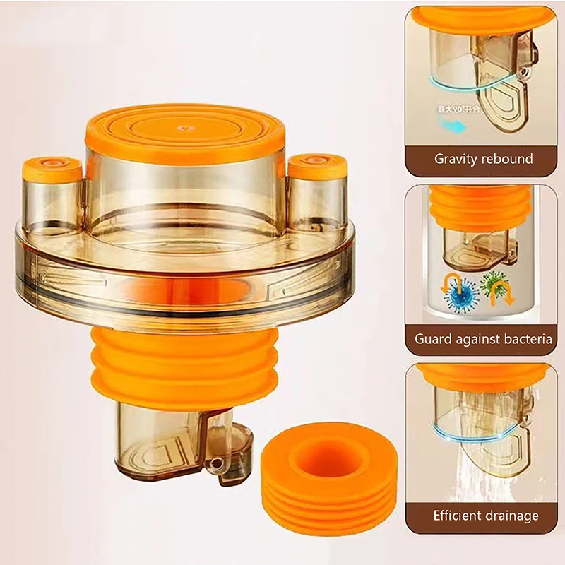 Escorredor de drenagem de chão, filtro anti-odor, núcleo de vedação, desodorante, cozinha, tubo de esgoto, anel de vedação, máquina de lavar
