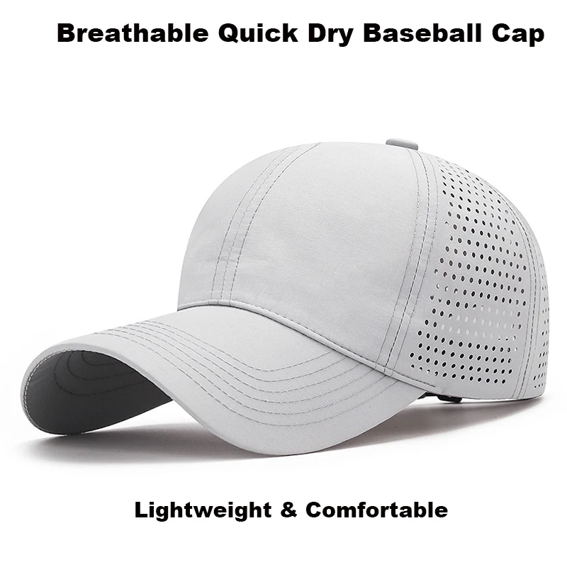 Breathable Quick Dry Baseball Cap Lightweight Comfort Mesh Sports Hat Men Women Outdoor Running Golf Sun Visor Caps Multiple Col