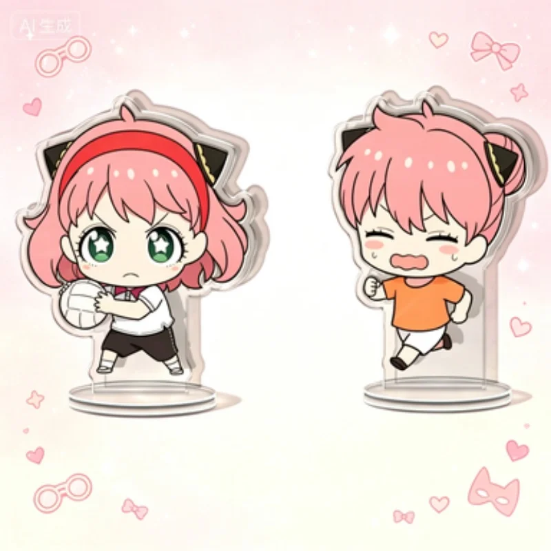 Acrylic Standee for Sweet and Cute Spy Family Anya Forger Different Styles Different Sizes Transparent Base Collectible Ornament