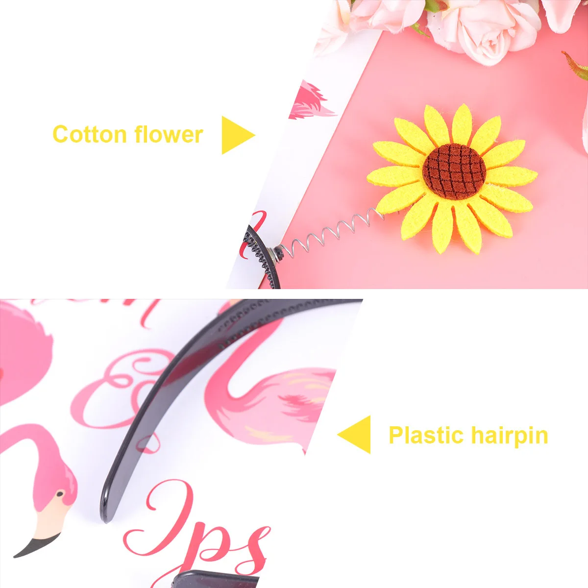 

4 Pcs Sun Flower Headband Assorted Color Hair Hoop Sunflower Accessories for Women Headbands Party Headdress
