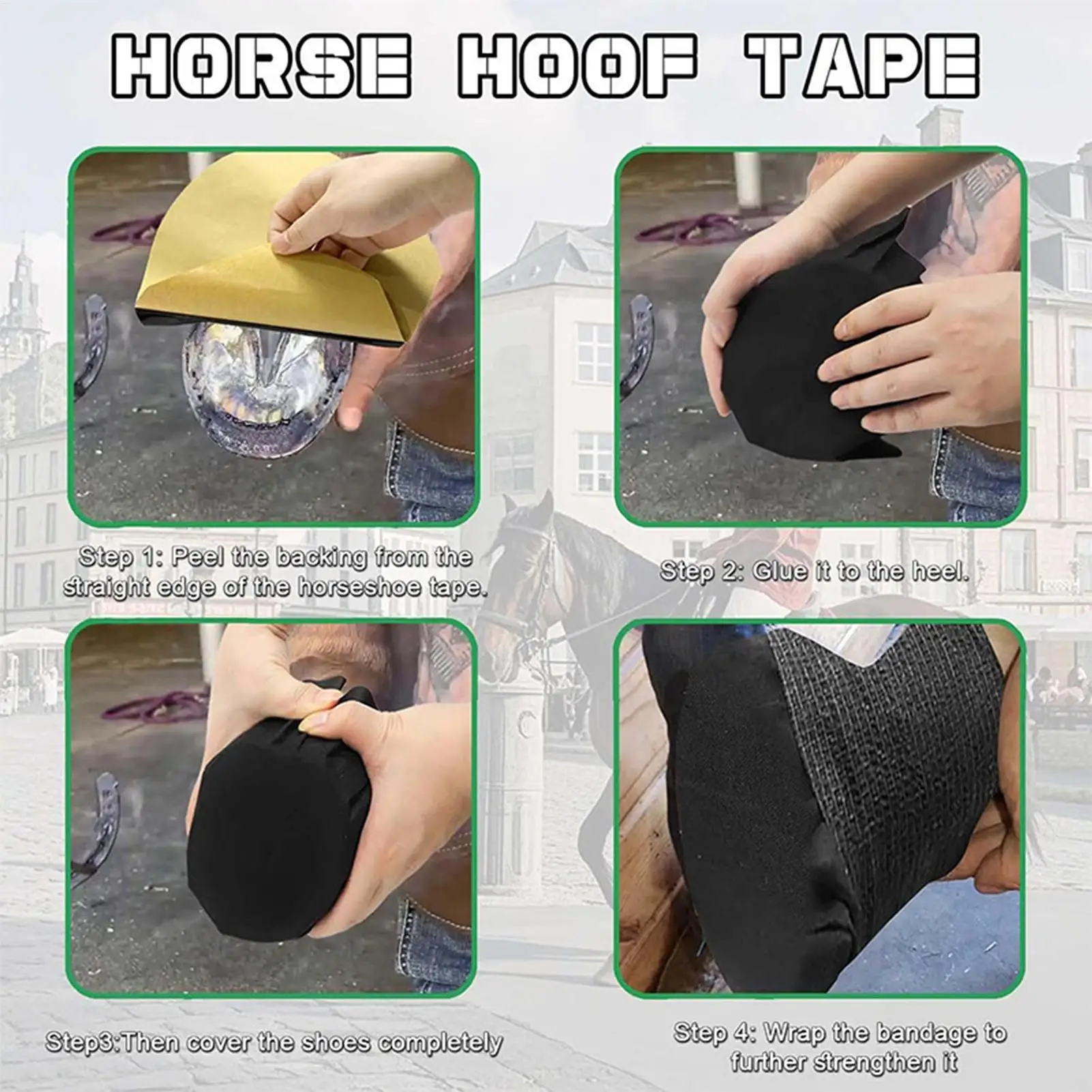 Horse Hoof Tape Equine Hooves Care Bandage Tape Adhesive Hoof Wrap For Stable Racing Outing Competition Outdoor Field Training