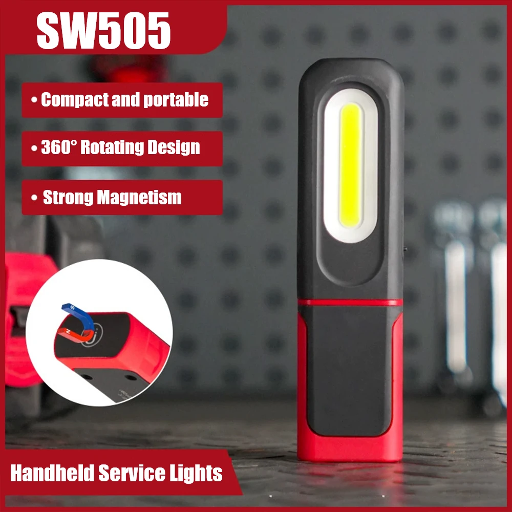 

SKYRAY SW505 Портативный COB рабочий фонарь Магнитный светодиодный фонарик Лампа для кемпинга USB Перезаряжаемый автомобильный инспекционный фонарь