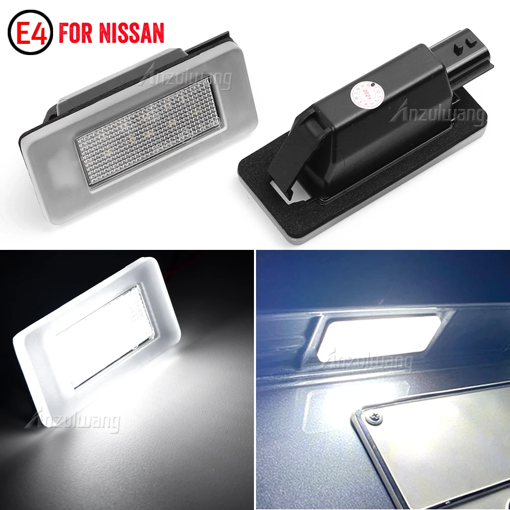 2Pieces For Nissan Serena C27 2016- Altima 2019- Error Free SMD White Led Number License Plate Lights Lamp 265108990E