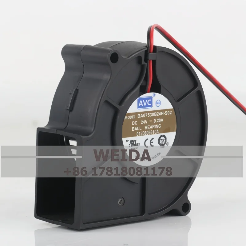

BA07530B24H-S02 Original AVC DC24V 0.20A inverter turbofan 7CM 7530 cooling fan