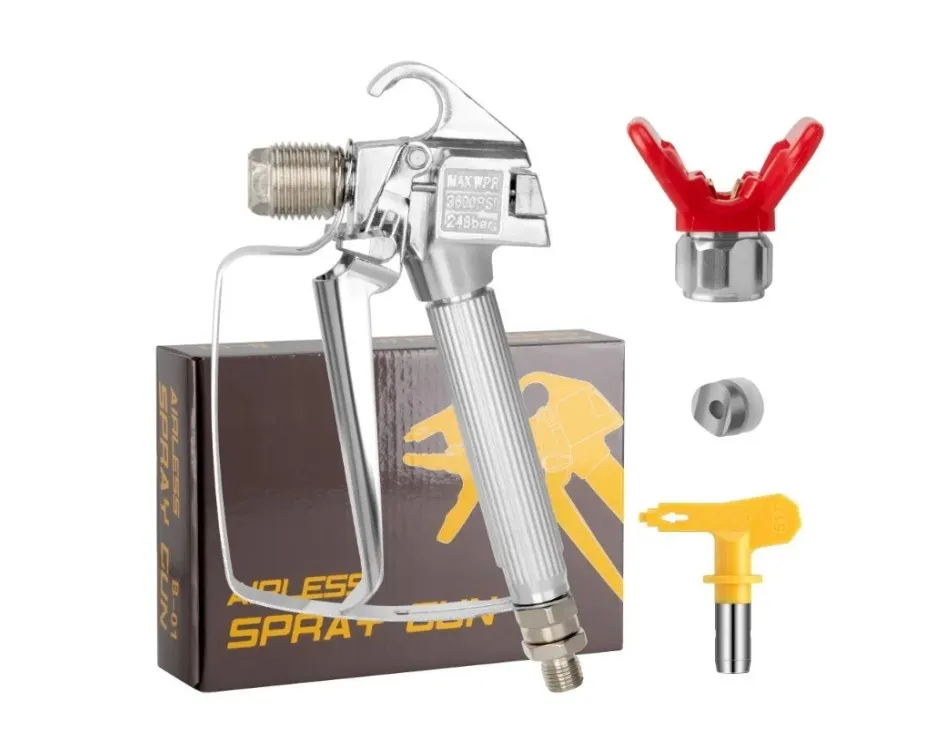 High Pressure Airless Paint Spray Gun, 517 Tip and Nozzle Guard for TITAN Wanger Pump Sprayer and Spraying Machine, 3600PSI