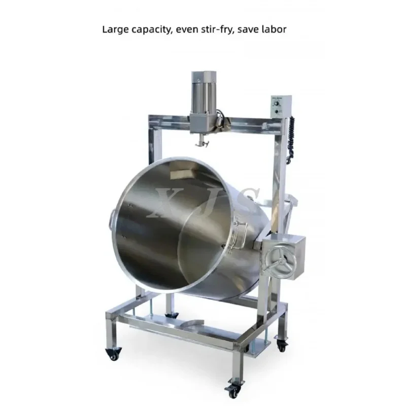 Inclined Food Paste Liquefied Petroleum Natural Equipment, Jam And Soup Cooking Pot With Mixer