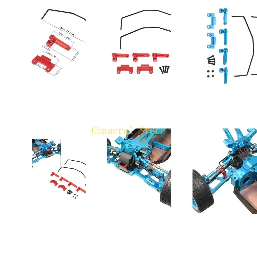 E7CE High Stability Aluminum Alloy Pull Rod Kits Modification Part for Remote Control Model Vehicle Stability and Upgrading