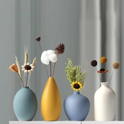 Ceramic Vase Ins Dry Flower Arrangement Living Room TV Cabinet Dining Table Nordic Morandi Home Decoration Creative Ornament