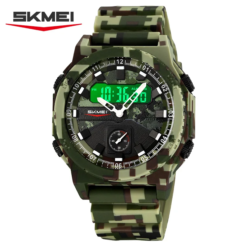 SKMEI Original Watch For Man Fashion Sport Digital Wristwatch 3Time Chronograph Outdoor Waterproof Electronic Clock With Date