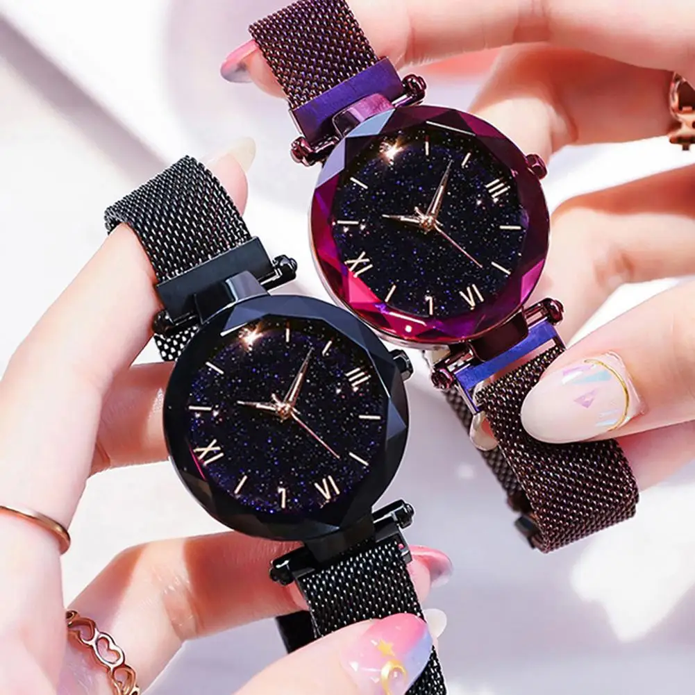 Durable Mechanical Watch  Starry Fashion Wrist Watch  Women Quartz Watch