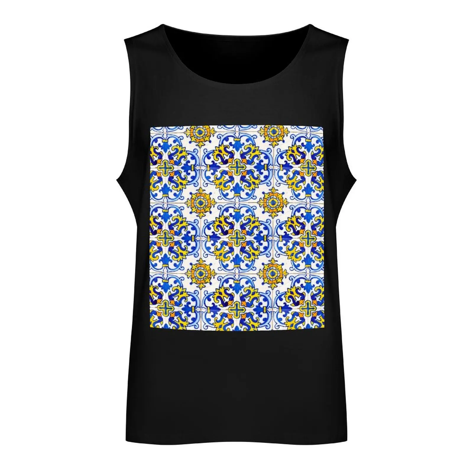 Vintage Azulejos Tile Tank Top Men's sleeveless bodybuilding men t shirt running shirt underwear