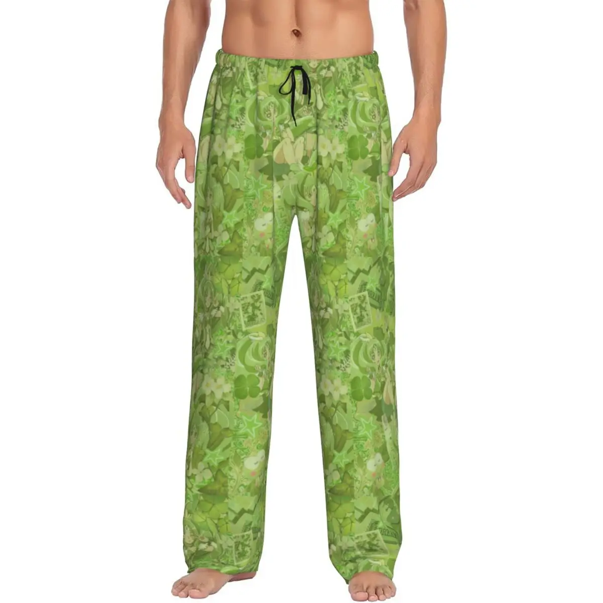 

Пользовательские красивые пижамные штаны C-Cures, мужская одежда для сна Sweet Angel, эластичные штаны для сна с карманами