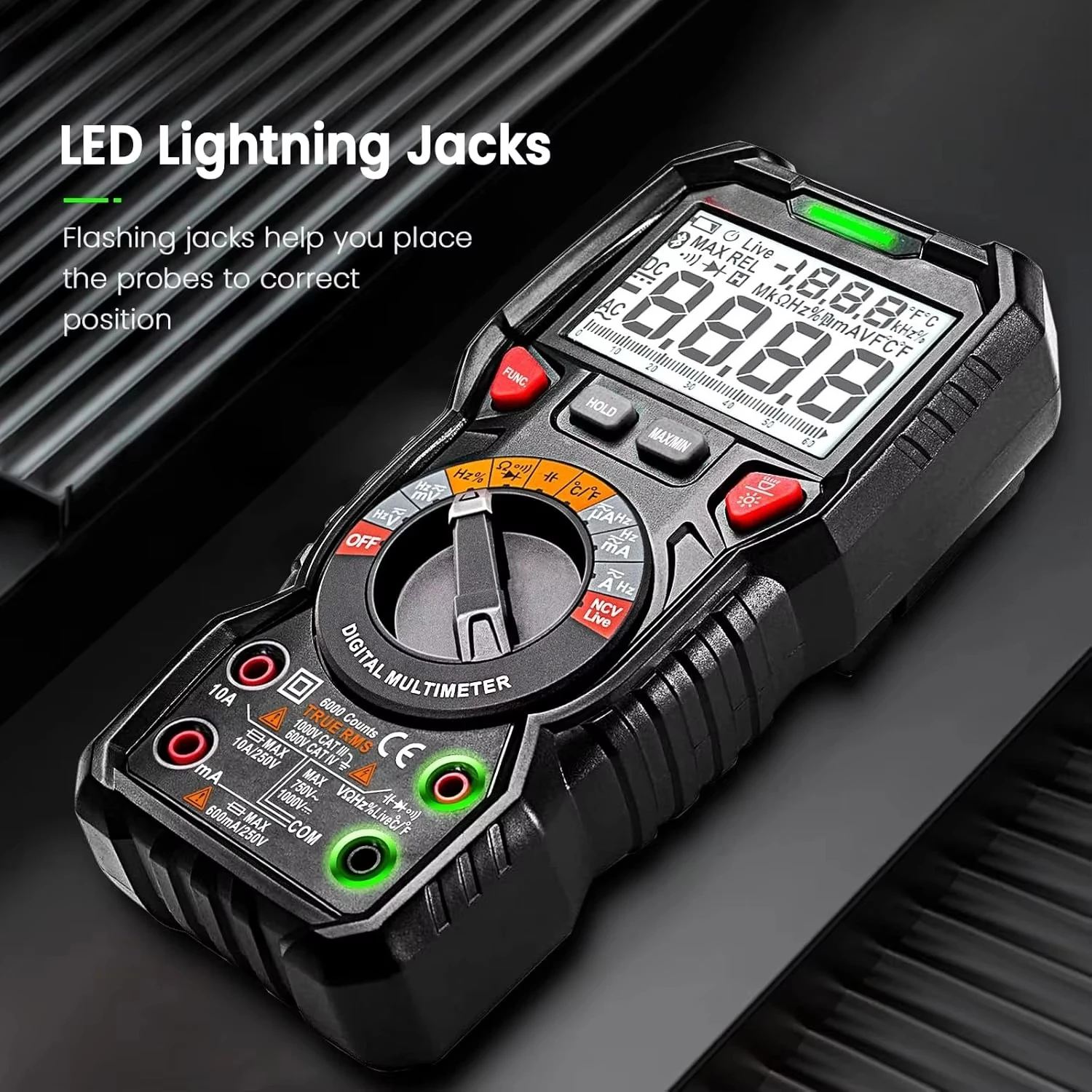 

Innovative design Digital Multimeter TRMS 6000 Counts Voltmeter