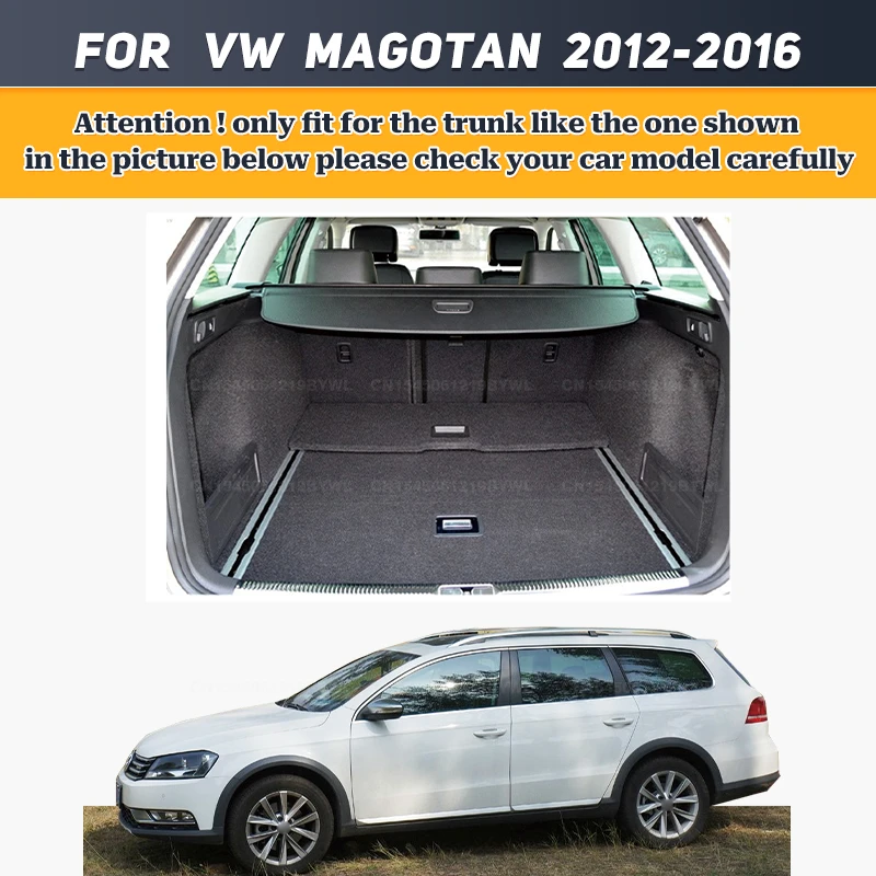 

Коврик в багажник автомобиля для Volkswagen VW Magotan Station wagon 2012-2016 15 14 13, автомобильный коврик для багажника, аксессуары для ковров из искусственной кожи