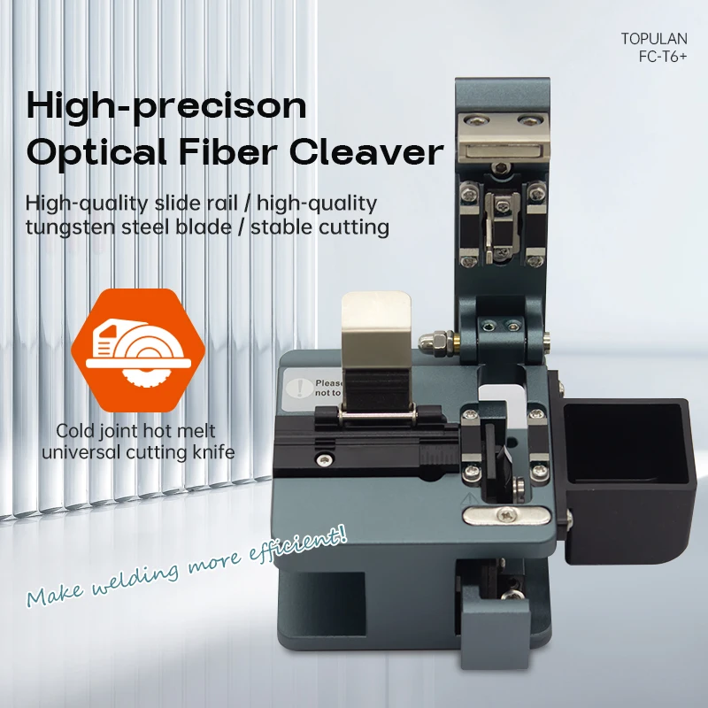 Topulan Fiber Optic Cutter High Precision Cold Splicing Hot Melting Fiber Optic Cable Drop Cable Automatic Blade Retraction Ftth Fiber Optic Home Network Cable Cutter