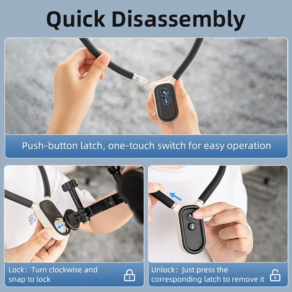 Pocket 2/3 Magnetic Neck Mount for DJI Creator Combo,Chest Mount Stand Hand Free Neck Holder for GoProHero 9-13 insta360 x1-4