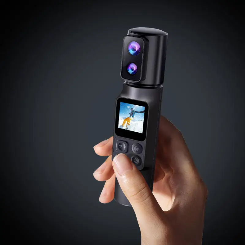 Anti-shake 5X Zoom 6K Portable Handheld Action Camera 350° Rotatable Dual Lens Wifi EIS Pocket Camera DV Screen Recorder