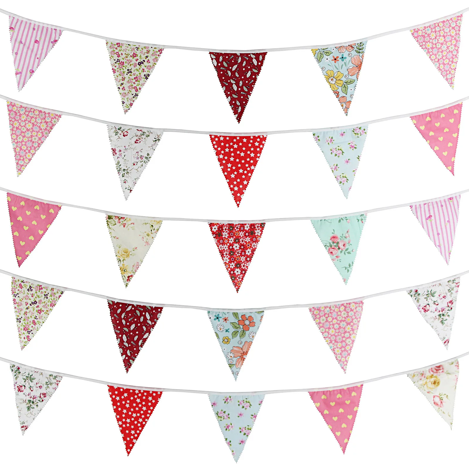 10 Meters Banner Pennant 36 Triangle Flag For Wedding Birthday Party Bunting Banner Wall Hanging Banner Garland Home Decoration