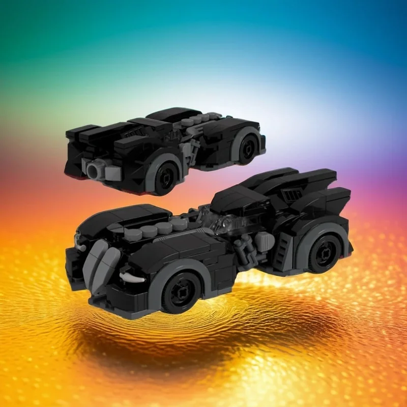 270 pièces MOC City Champions Super Car Arkham Asylum Batmobile Modèle Technologique Briques de Construction à Assembler Soi-même Présentoir Cadeau d'Anniversaire