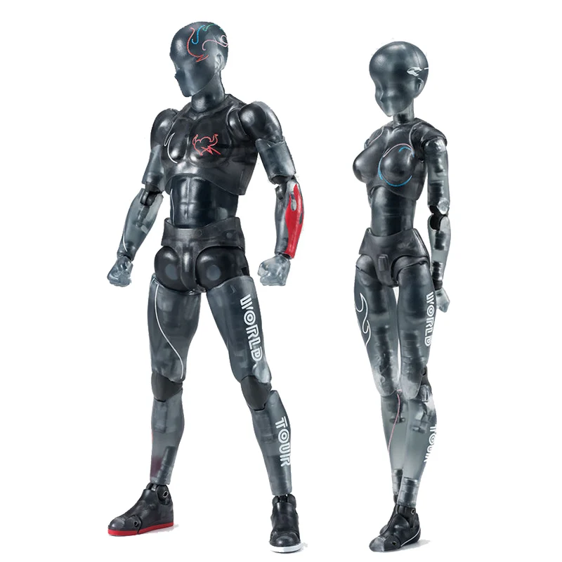 15cm Multi-joint movable Figure SHFiguarts BODY KUN / BODY CHAN Grey / Orange Color Ver PVC Action Figure Collectible Model Toys image 3