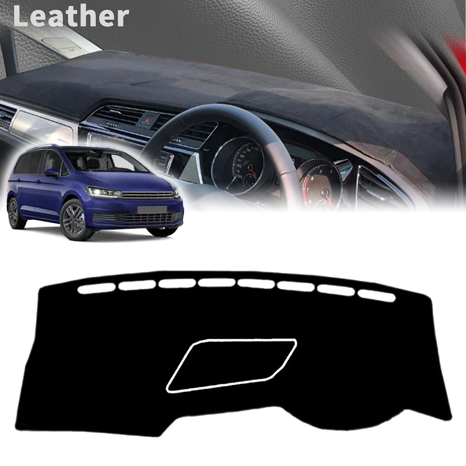 

for Touran MK2 2016 2017 2018 2019 2020 Car Dashboard Cover Dashmat Non‑Slip Protective Dash Mat Pad Auto Accessories