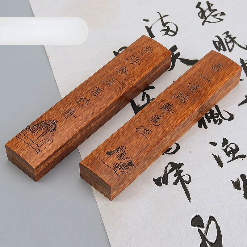 Chinese Wooden Carving Paperweights Calligraphy Brush Pen Painting Paper Weight Multi-size Study Room Paperweight Pisa Papeles