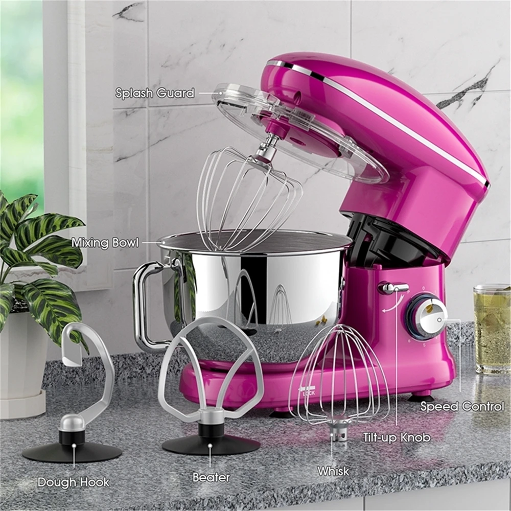 

Hot Selling Kitchen Machine Stand Mixer Bowl Electric Stand Mixer for Baking Stainless Steel 4.5L 5.5L Plastic English 4 Speeds