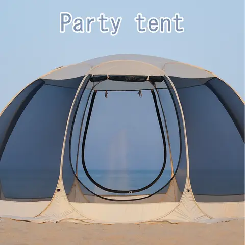 Large Family Pop-Up Shelter - 6-8 Person Sun Canopy with Full Mesh Walls, Camping & Garden Tent