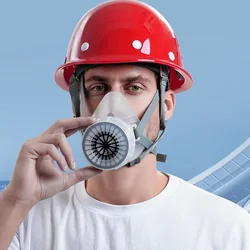 Gas Mask Secruity Protection Chemical Respirator For Miner Painting Spraying Decoration Polishing Half Facepiece Silicone