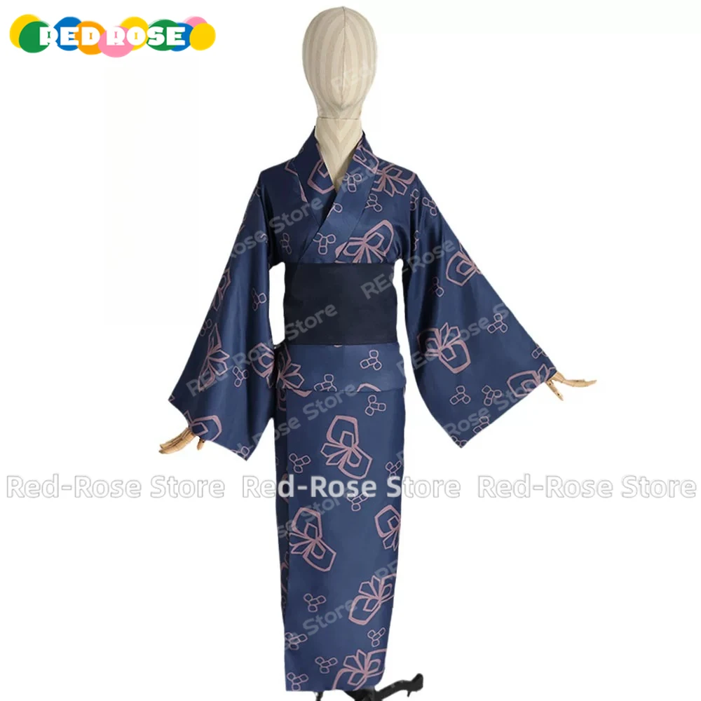 

Anime Game Limbus Company Araya Cosplay Japanese Kimono Black Kimono Dress Halloween