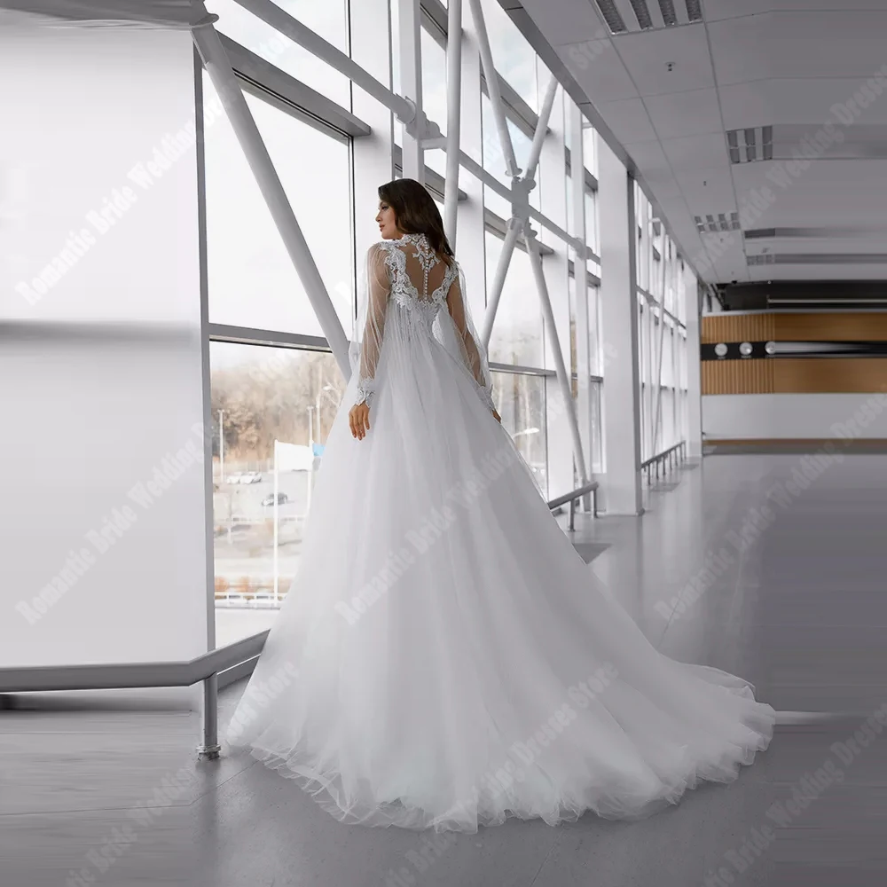 Vestidos De novia elegantes para mujer, traje De tul con estampado De flores, longitud hasta la rodilla, 2024