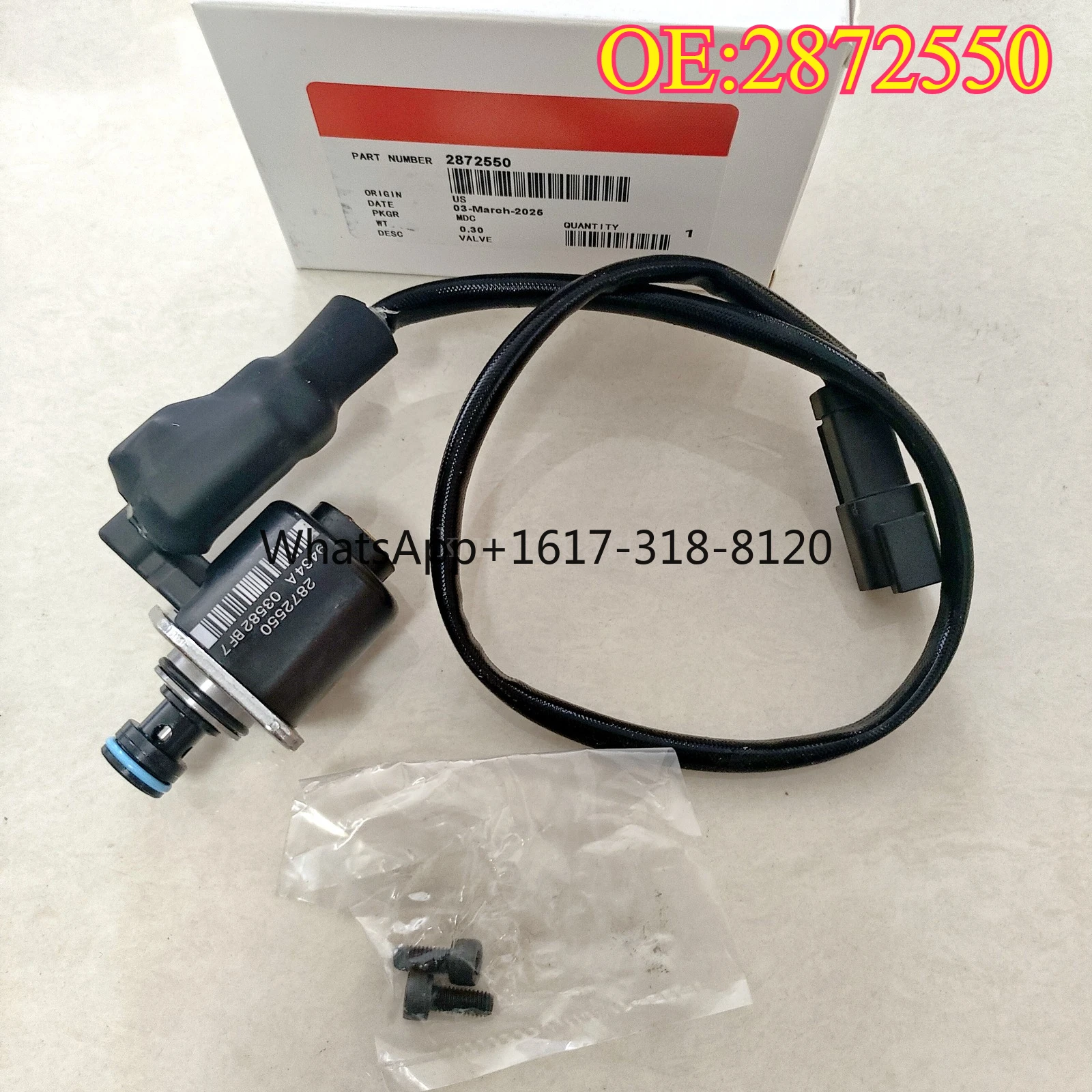 

Новый для 2872550, регулятор давления на входе топливного насоса, регулирующий клапан всасывания для ISG ISX5