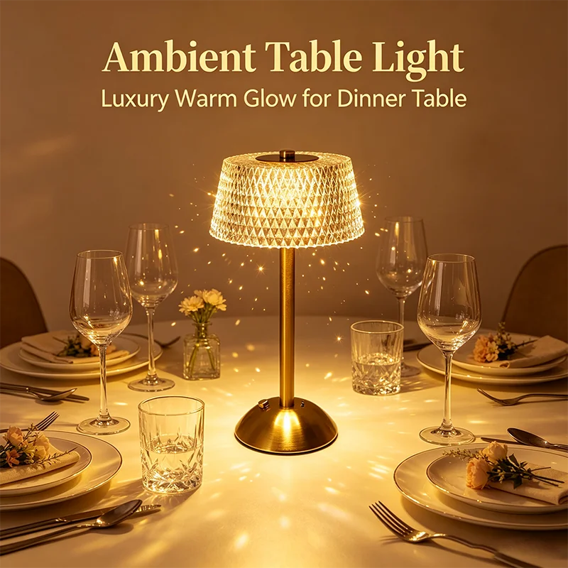 Rechargeable LED Night Light Touch Bedroom Night Lamp Bedroom Study Bedside Atmosphere Decoration Glass LED Table Lamps 4