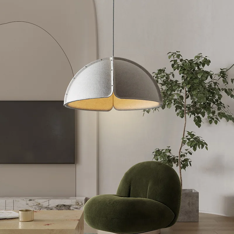 Danish Design Felt Pendant Light Nordic Minimalist Hanging Lamp Creative Art Grey Living Room Shop Bedroom Dining Table Lamps
