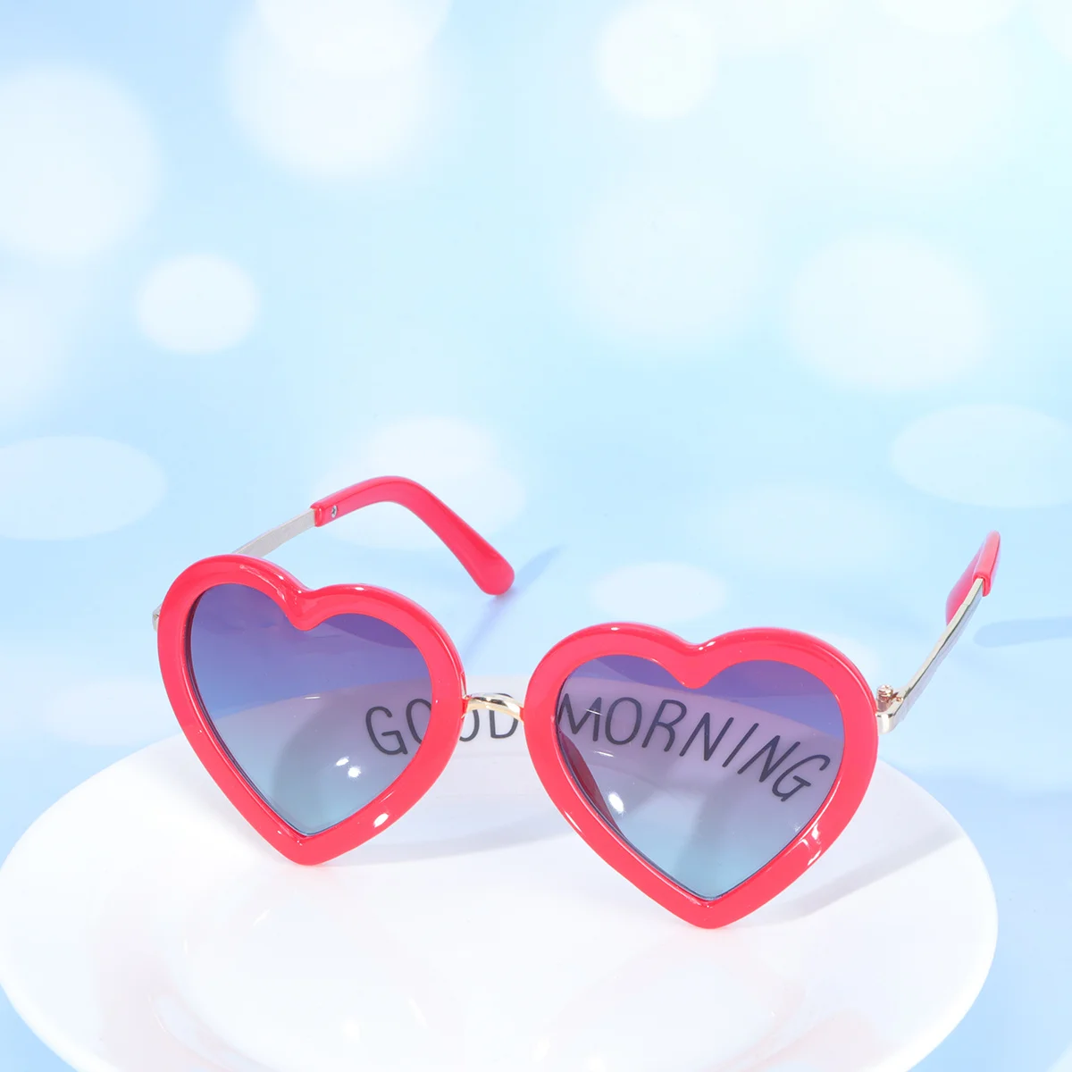 

Heart-Shaped Sunglasses Red Lightweight Durable Frame For Valentine'S Day Party Costume Women Fashion Eyewear Accessory