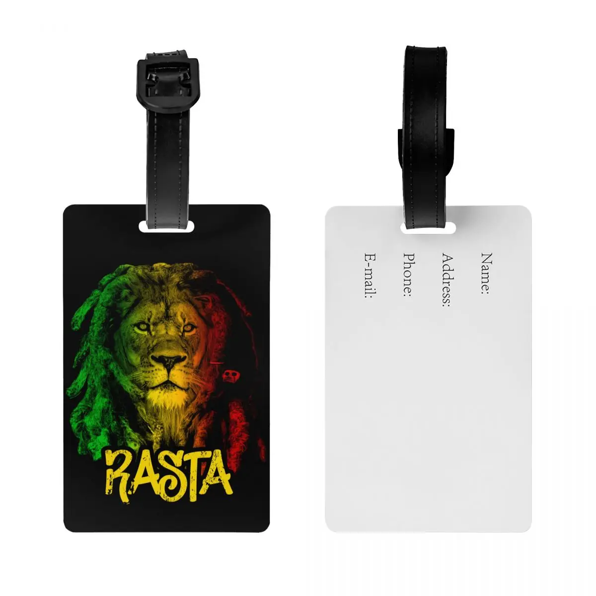 Kustom bendera Jamaika Rasta bagasi Tag Jamaican Pride koper penutup privasi Label ID