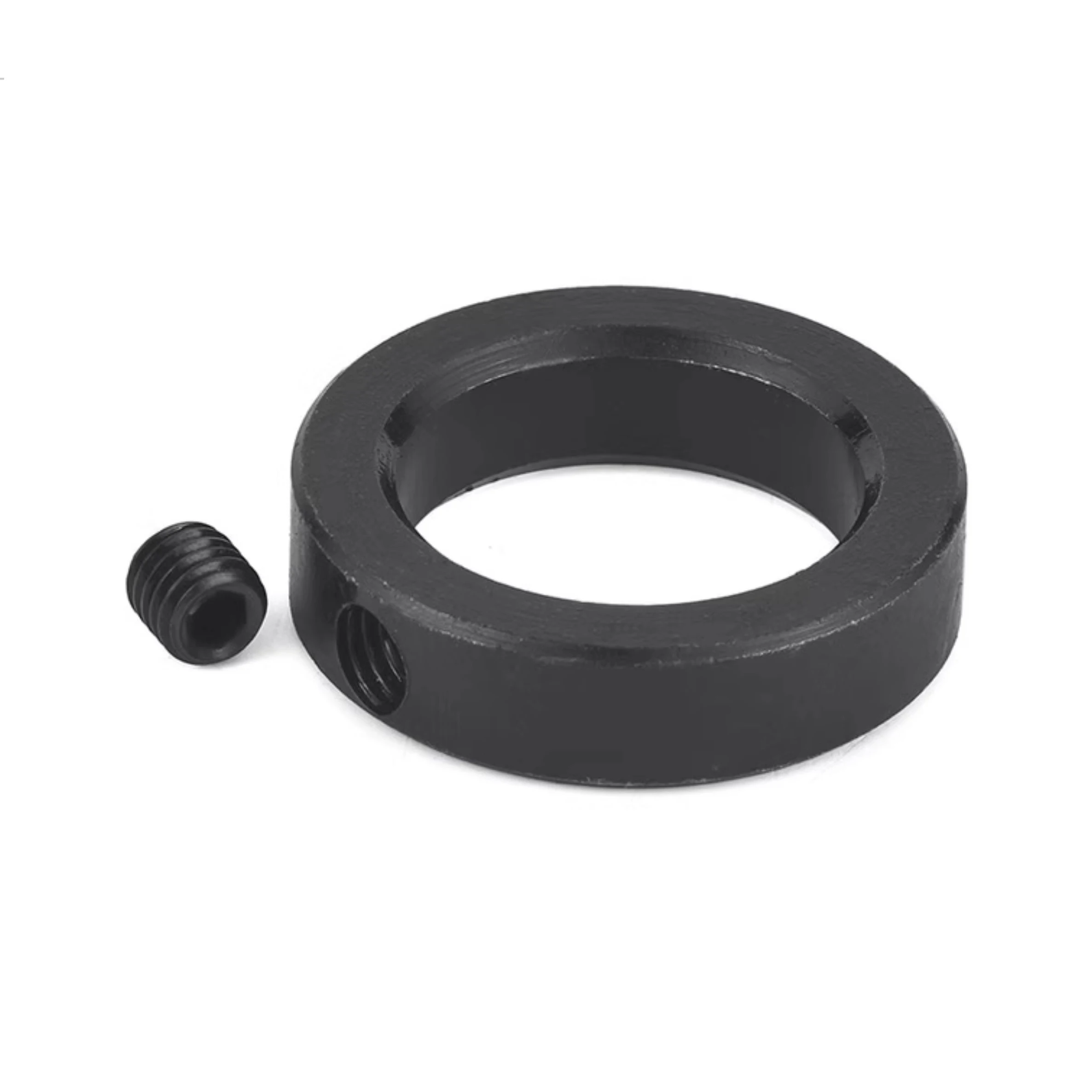 แหวนล็อคเพลาเหล็กกล้าคาร์บอนสีดำ ขนาด 8/10/12/14/15/16/17/18/20/22/30 มม. แหวนจำกัดระยะ แหวนยึด แหวนล็อค แหวนรองลูกปืน แหวนกันรุน