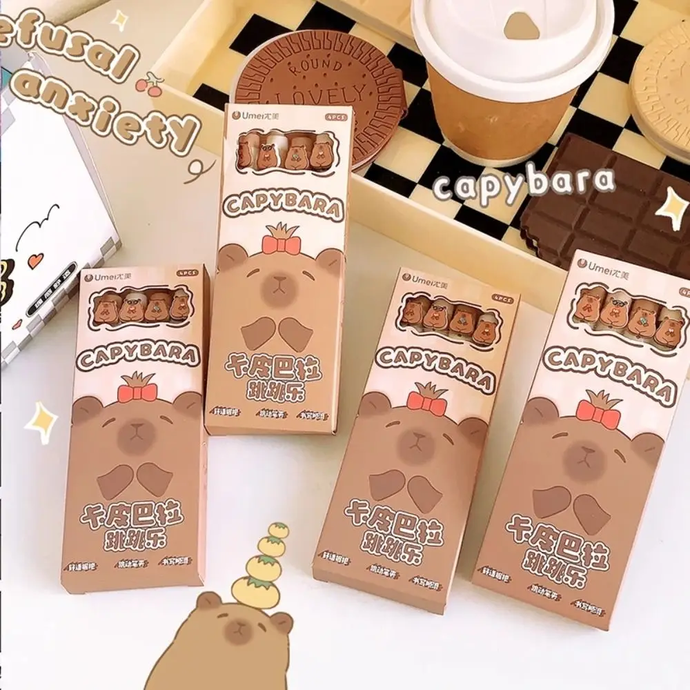 Cancelleria Kawaii Capybara Penna gel Inchiostro blu Cartoon Penna cancellabile ST Pennino 0,5 mm Penna da scrittura carina Studenti